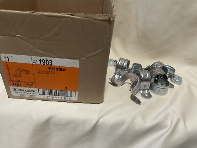 Bridgeport 1903 Steel Two Hole Rigid Strap 1  for Supports Rigid/IMC Conduit 10p