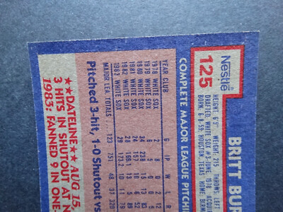 1984 Topps Nestle Baseball Cards Complete Your Set U You Pick From List 1-200