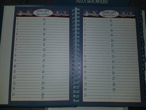 Nita Showers Address Book 1988 Lang NOS Minimal Back Cover Shelf Wear