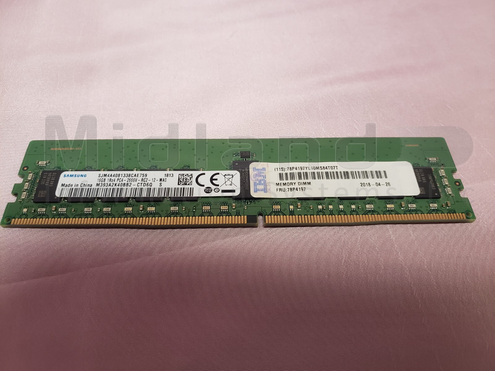IBM EM62 78P4197 16GB 2666MHz DDR4 RDIMM 9008-22L 9009-22A