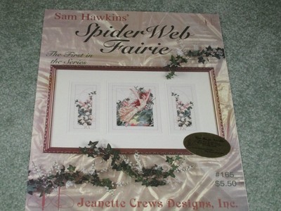 NEW & RARE SPIDER WEB FAIRIE 1ST IN SERIES CROSS STITCH LEAFLET SAM HAWKINS