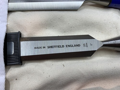 8 Irwin Blue Handle Chisels Made In Sheffield Like Marples Blue Chip