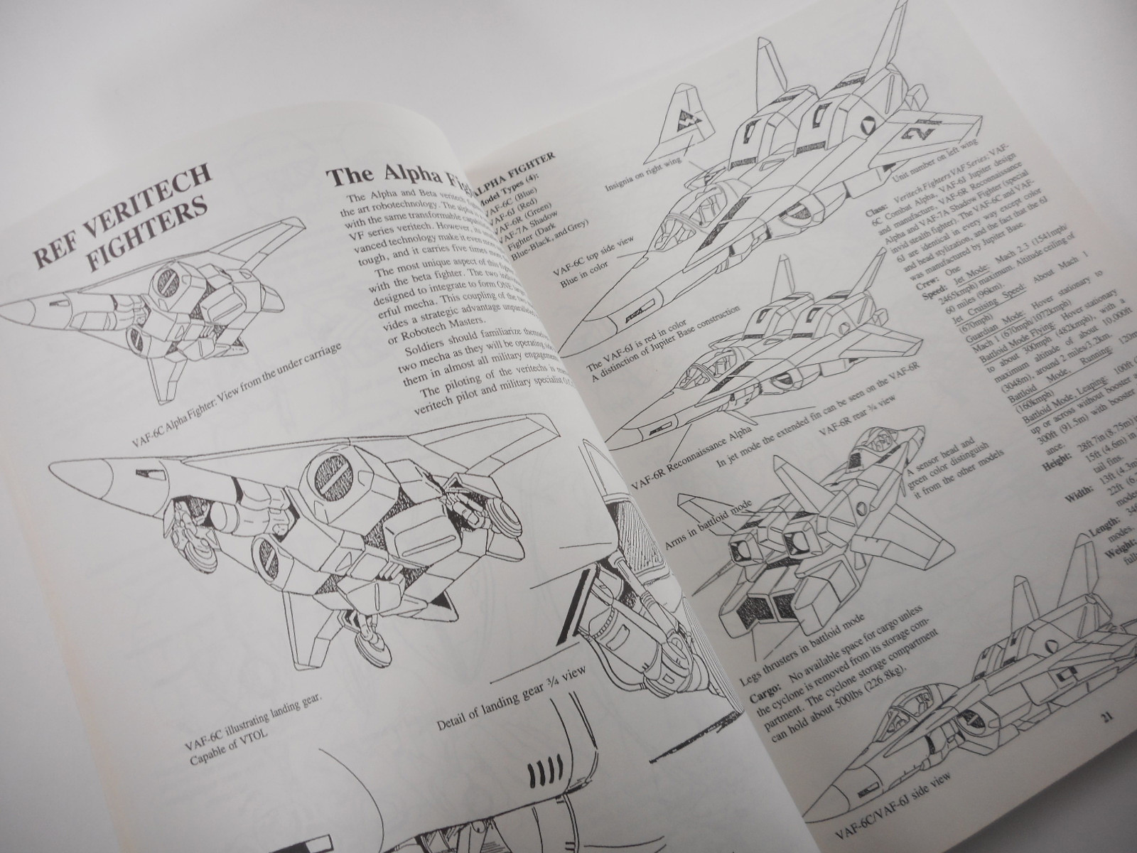 Vtg Robotech II RPG REF Field Guide Reference Book by Palladium Books 1989 80s