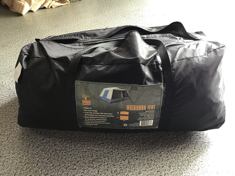 tent with two separate rooms