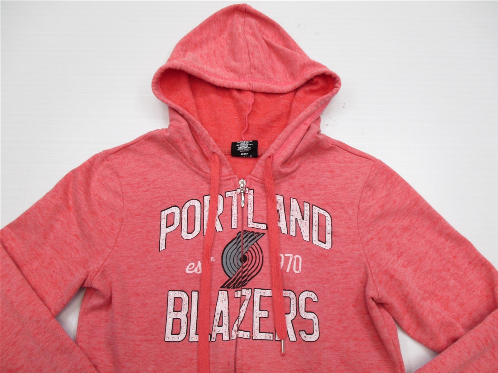NBA FOR HER #K4161 Girls Size M Portland Trail Blazers Pink Hooded Sweatshirt