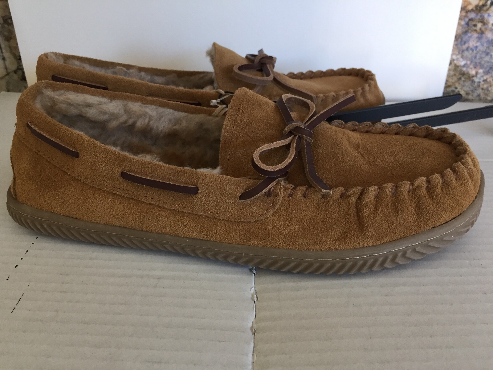 shearling driving moccasins