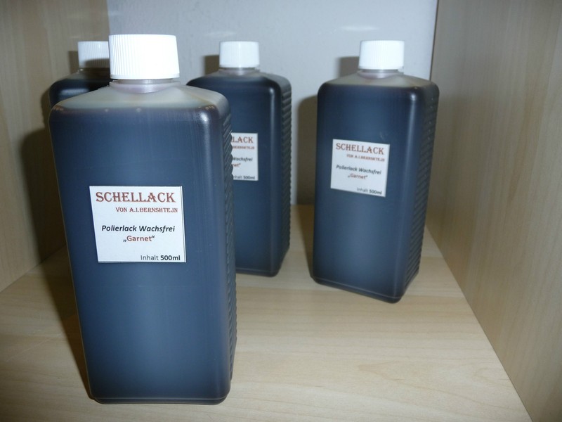 500ml Schellack Garnet Wachsfrei Politur Holzlack Schellackpolitur Dunkel Natur+
