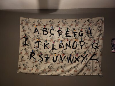 Spirit Halloween Stranger Things Light-up alphabet tapestry 