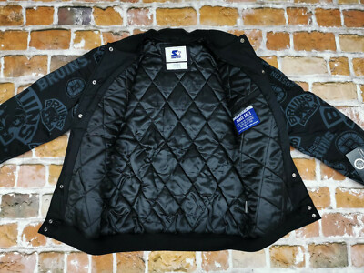 STARTER BOSTON BRUINS STARTER VINTAGE BOMBER USA NHL JACKET RETRO BEARS GREEN: L