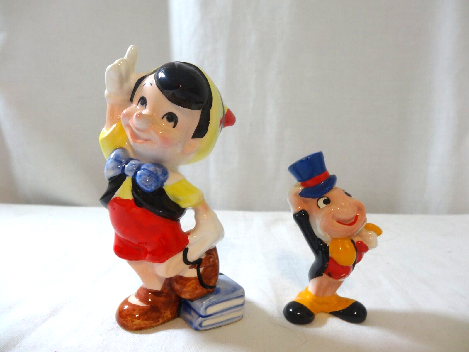 Pinocchio and Jiminy Cricket Walt Disney Productions Ceramic