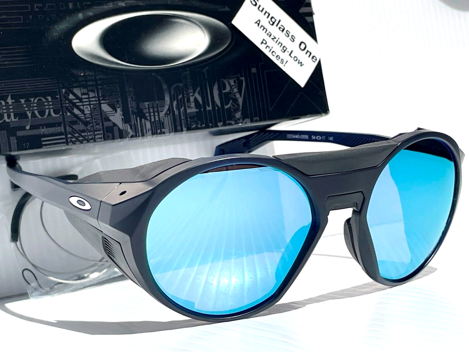 Pre-owned Oakley Clifden Mt Translucent Blue Polarized Prizm Deep Water Sunglass 9440-05