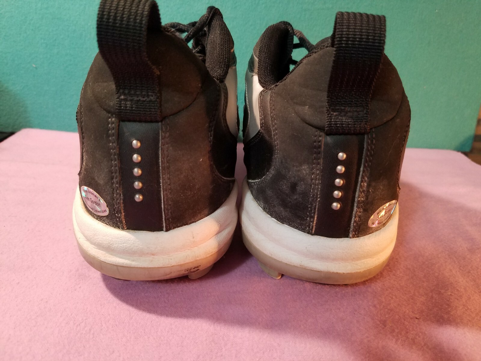 Alex Gordon GU Game Used Signed Cleats Kansas City Royals KC Black Nike's