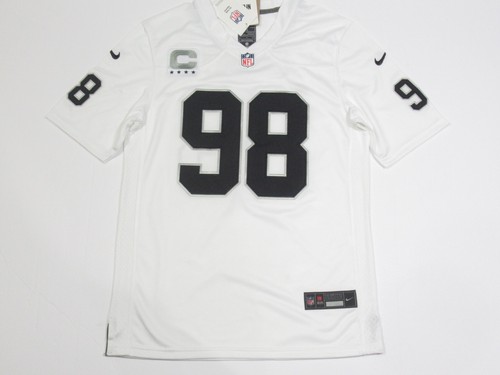 Maxx Crosby #98 Las Vegas Raiders Captains Patch Men's