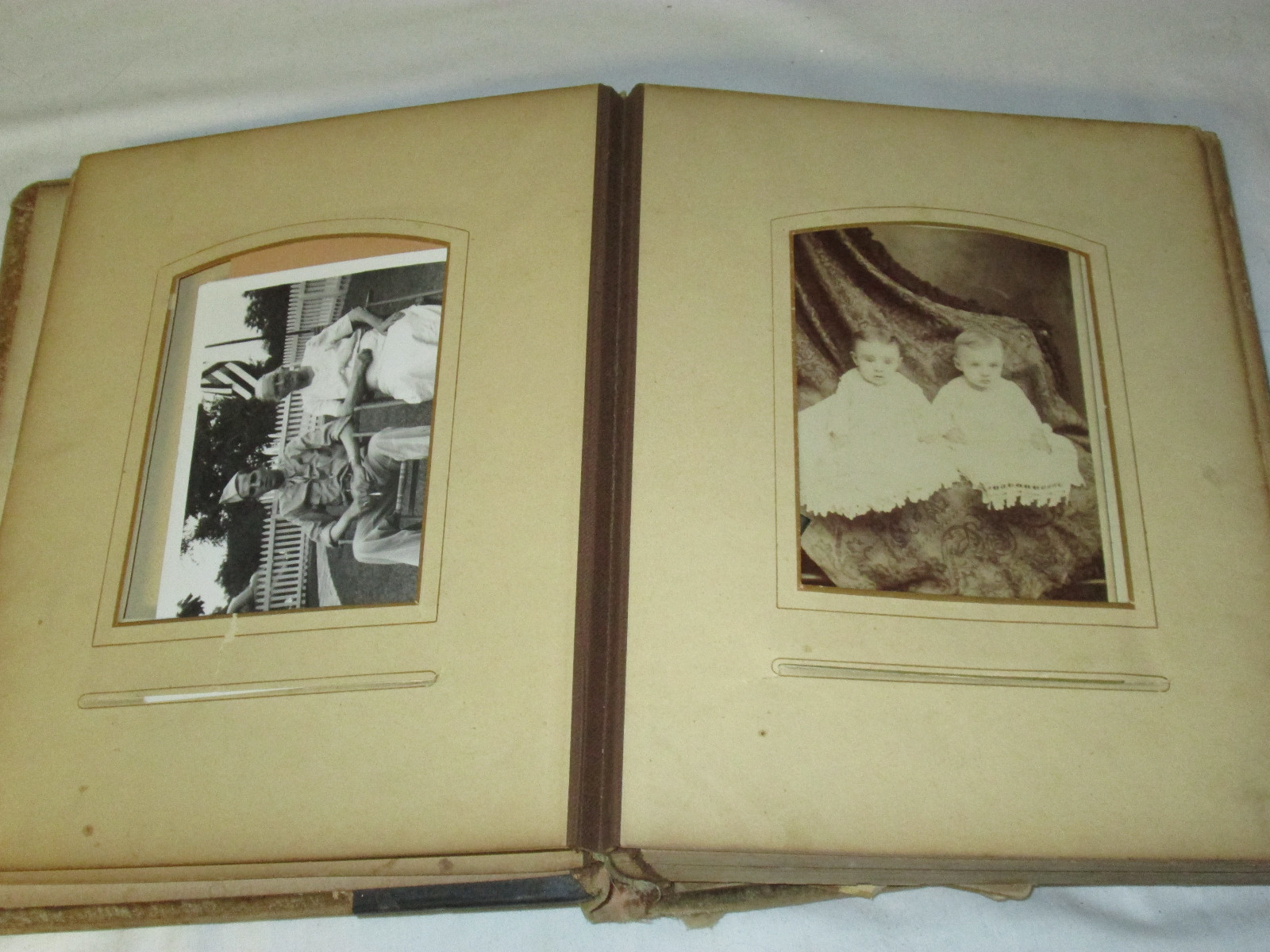 Antique Victorian  Photo Album Velvet Cabinet Card Frame 20 photos Amherst ohio