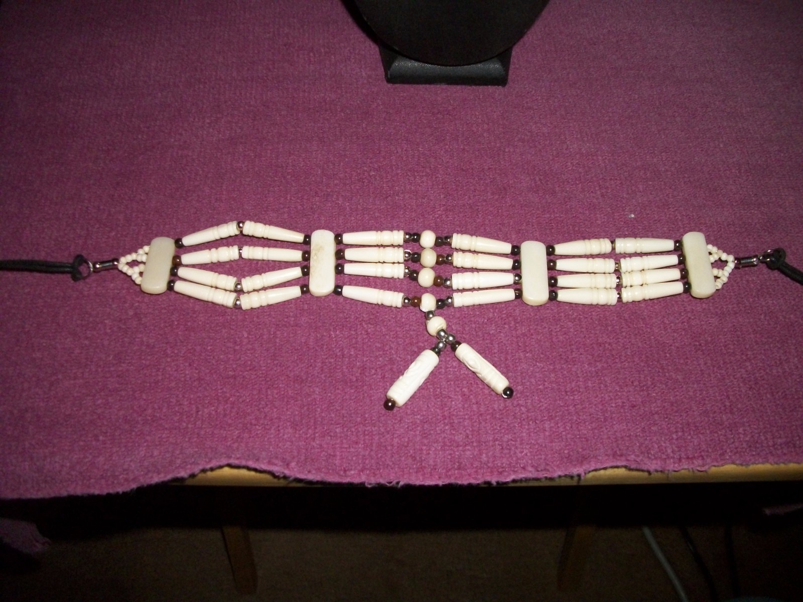 BEAUTIFUL Native American Style Choker necklace 4 strand bead jewelry 11