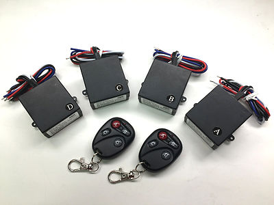 12v 4 channels on off relay remote control switch wireless key fob RM104