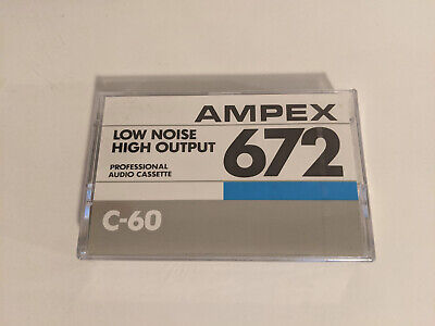 Vtg Ampex 672 C-90 Low Noise High Output Audio Cassette Sealed - Free Shipping