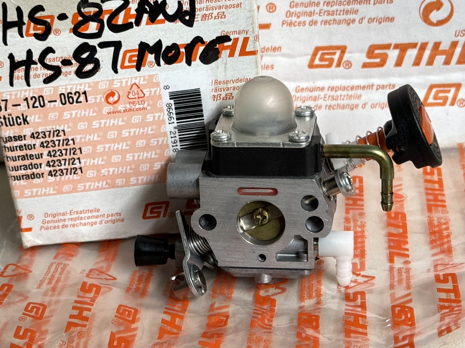 STIHL OEM ZAMA CARBURETOR 4237 120 0621 4237/21 HS82R HS82T HS87R HS87T GENUINE - Picture 5 of 5