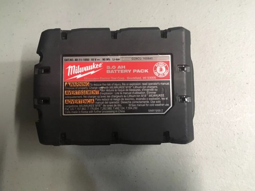 2(Pair) Milwaukee 48-11-1850 M18 Red Lithium XC 5.0AH Batteries
