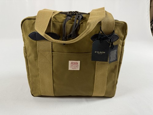 FILSON TIN CLOTH ZIPPER TOTE BAG DARK TAN NWT | eBay