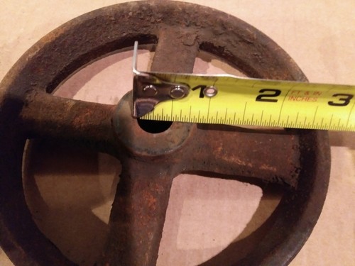 Pair of 5 Inch Cast Iron Hit And Miss Cart Or Platform Scale Wheels