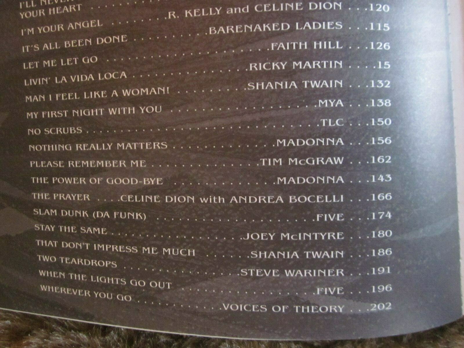 The Greatest Pop Hits of 1999 So Far: Piano/Vocal/Chords (1999 Warner Bros)