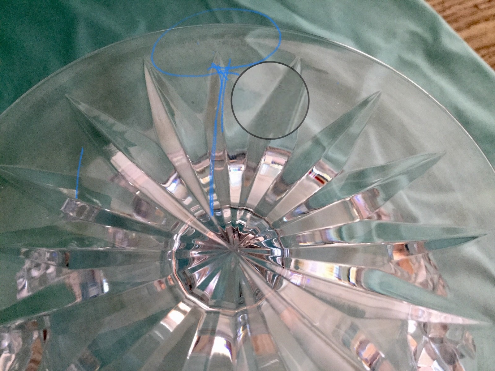 Waterford Crystal Cut Glass Signed 6 1/4” Footed Bowl