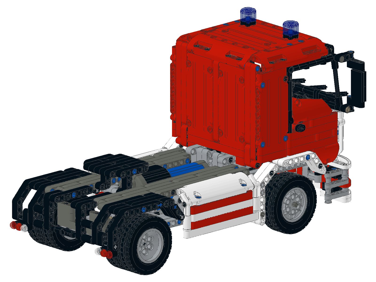Bauanleitung instruction Feuerwehr Tankzug kom Eigenbau Unikat Moc Lego Technic