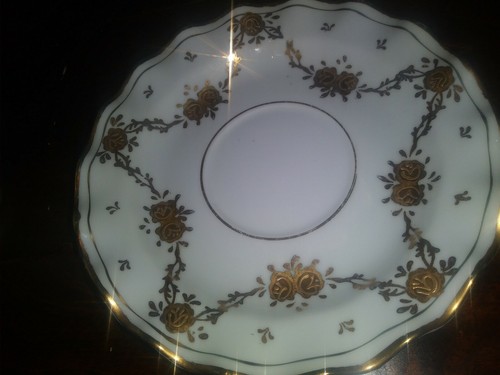 Ardalt Japan Lenwile China Hand Painted Gold Embellished Scalloped Tea Cup