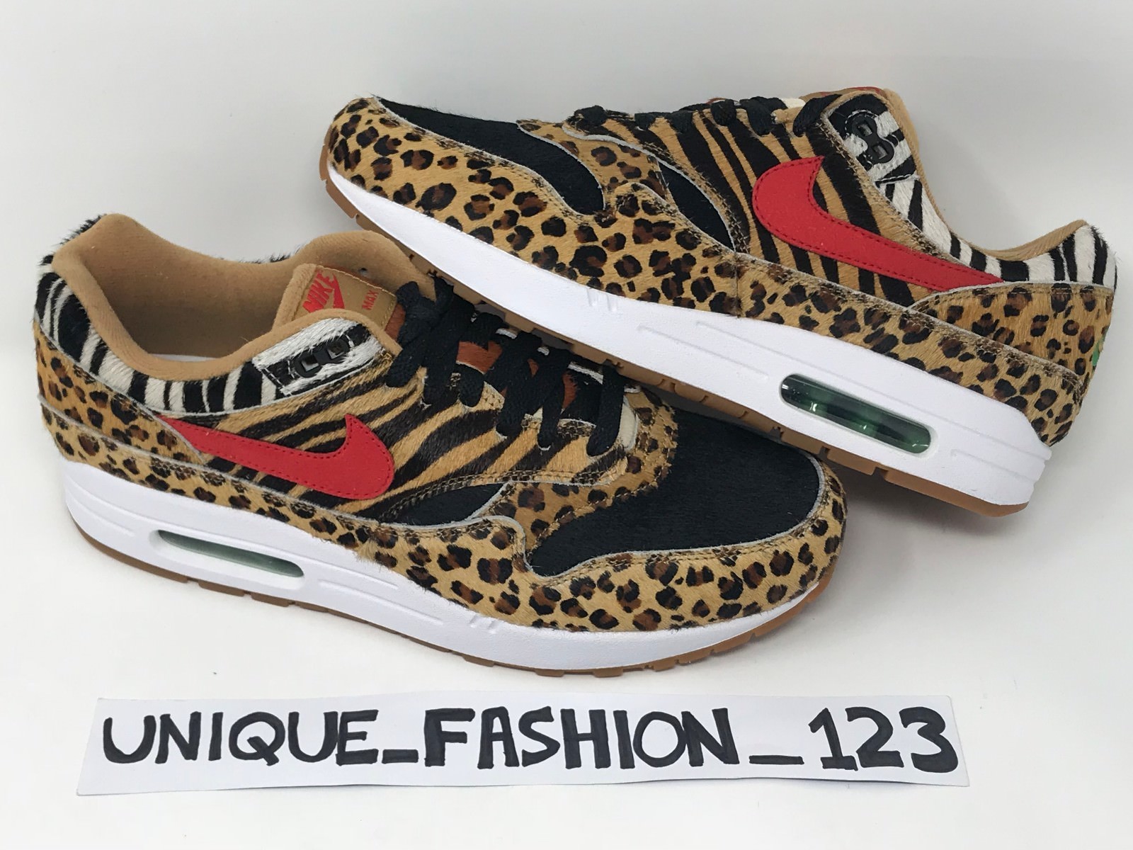 NIKE AIR MAX 1 X ATMOS ANIMAL PACK 2.0 UK 4 5 6 7 8 9 10 11 12 95 BEAST DLX 2018 AQ0928 900 Nike Air Max 1 DLX Atmos Animal 3.0 Tiger