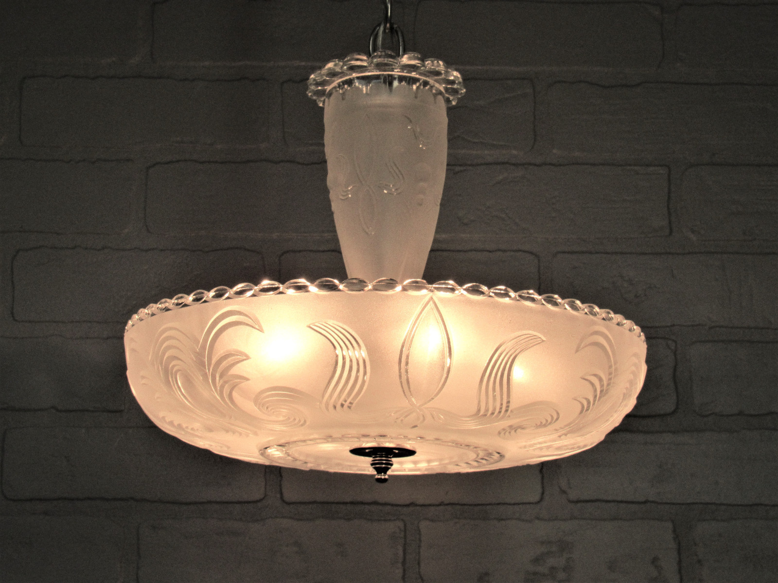 Vintage Antique Art Deco Chandelier Ceiling Light 20