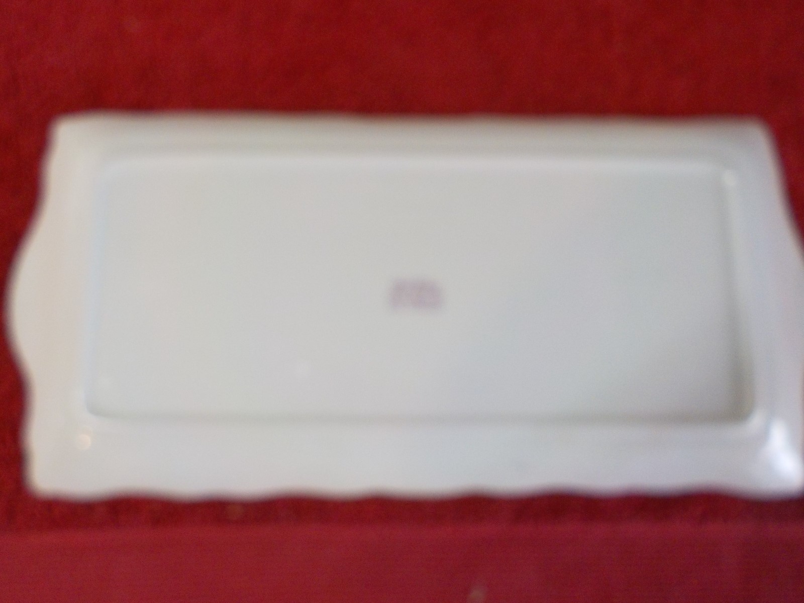 Staffordshire Old Foley James Kent England Servng Tray White with roses (SR)