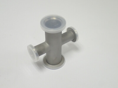 KF40 TO KF25 STAINLESS STEEL CROSS UHV ULTRA HIGH VACUUM NEW OPEN BOX