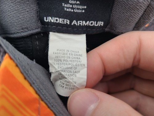 Youth Under Armour Snapback Hat Cap Baseball Kid Child Boy Girl Gift Gray Orange