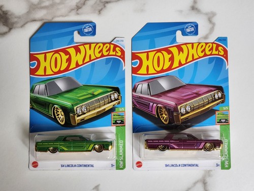 2) 2024 Hot Wheels 1964 Lincoln Continental Lowrider Green