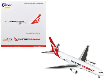 Boeing 767-300ERF Commercial Aircraft ''Qantas Freight'' White with Red Tail ''Gemi