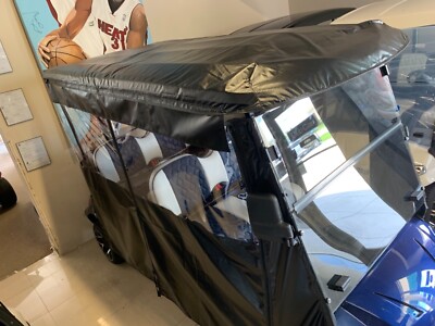 ICON OR ADVANCED EV BLACK ENCLOSURE 4 FRONT FORWARD FACING SEAT GOLF CART COVER