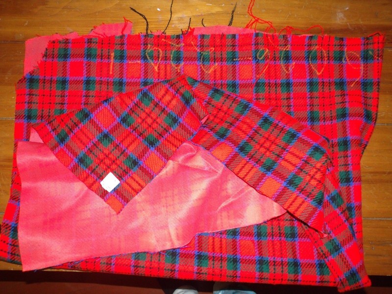 Vintage Red Plaid fabric 31.75