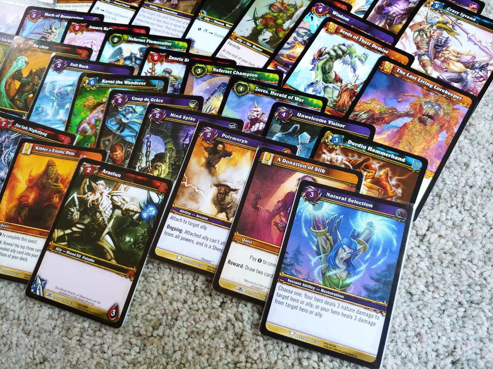 World of Warcraft TCG Lot - 49 Cards in great condition