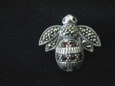 Beautiful Sterling Silver Bumble Bee Pin/Brooch #g10
