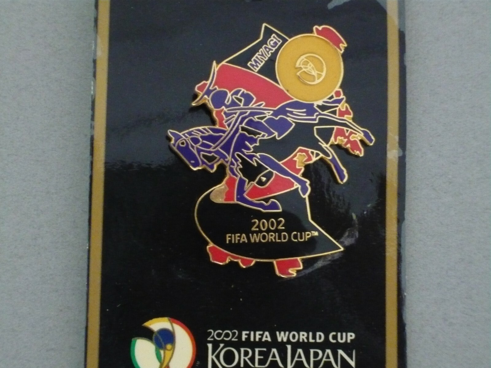 2002年 FIFA WORLD CUP KOREA/JAPAN 非売ピンバッジ FIFA Soccer WORLD CUP 2002 KOREA JAPAN pin badge MIYAGI