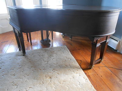 1927 STEINWAY Model L Ribbon Mahogany Grand Piano w/Double Legs Orig Mechanics