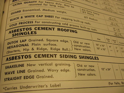 1957 Certain-Teed Roofing & Siding Catalog Asbestos CertainTeed Bestwall Sales