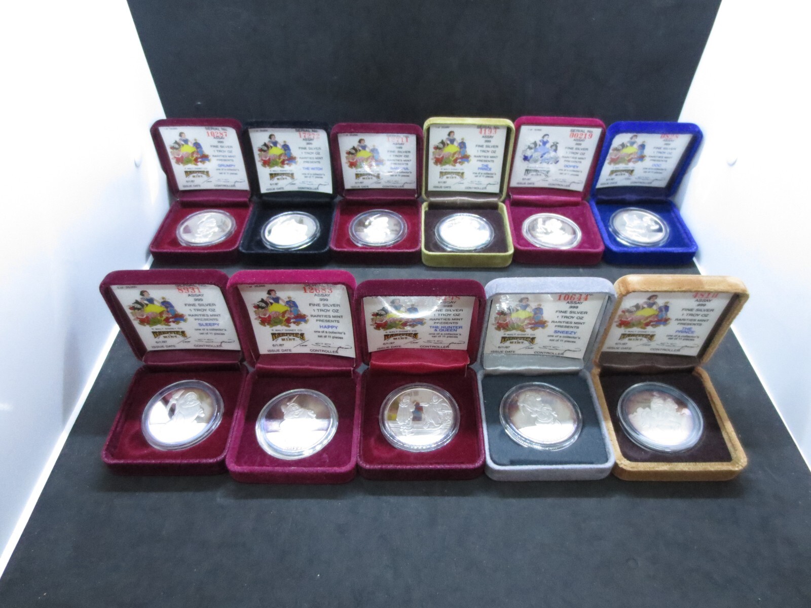 1987 Disney Rarities Silver .999 1 Troy oz Per Coin - 11