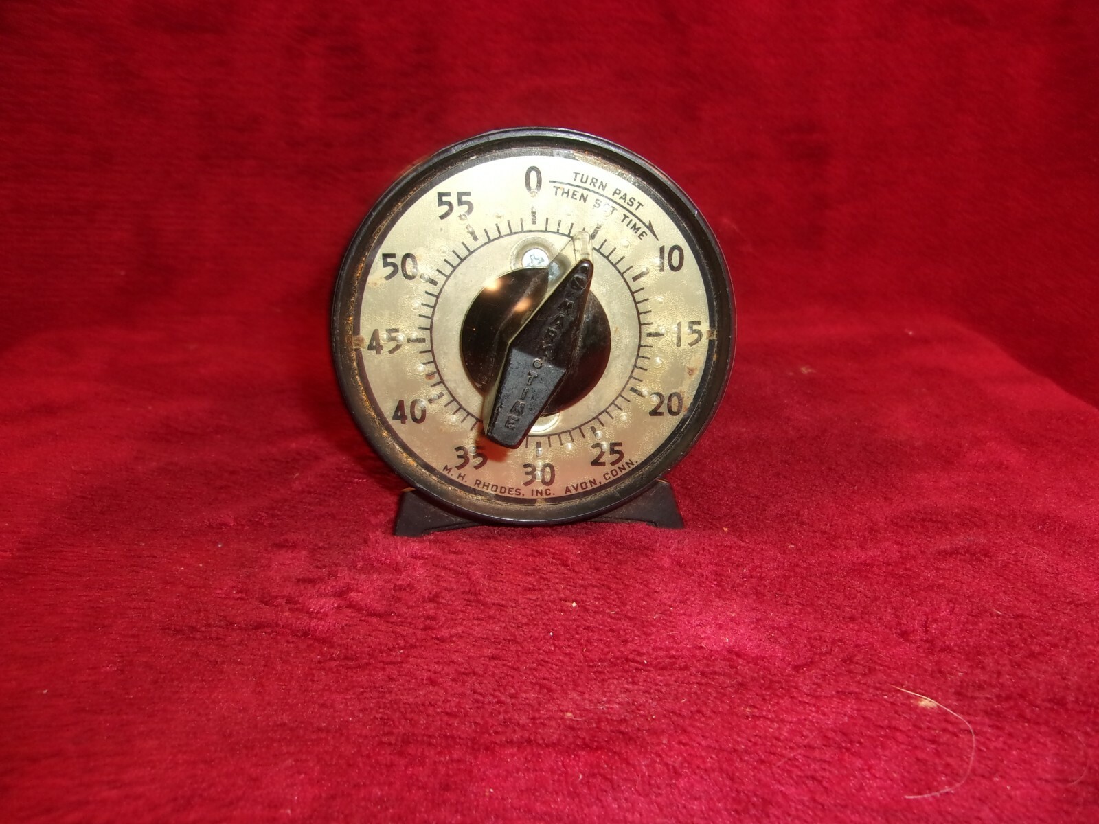 Vintage N. H. Rhodes Cooking Timer, Works Great, Up To 1 Hour Timer