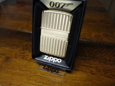 JAMES BOND 007 HIGH POLISH BRASS ARMOR ZIPPO LIGHTER GOLDFINGER 60TH 4270/5000