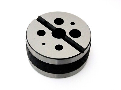 Large Toolmaker's Bench Block 3 Inch Diameter Of Holes 1/8'' to 5/8''