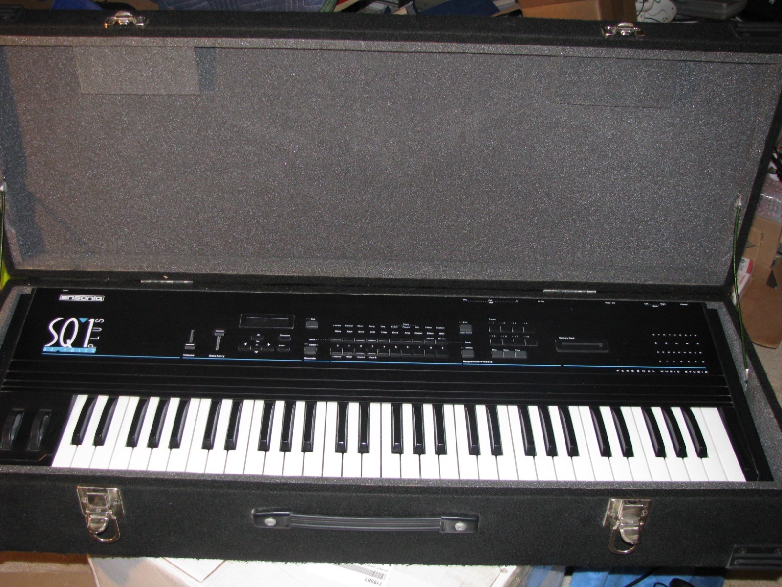 Ensoniq Sq1+ Plus Synthesizer & Durable Hard Case Excellent Condition FREE Ship