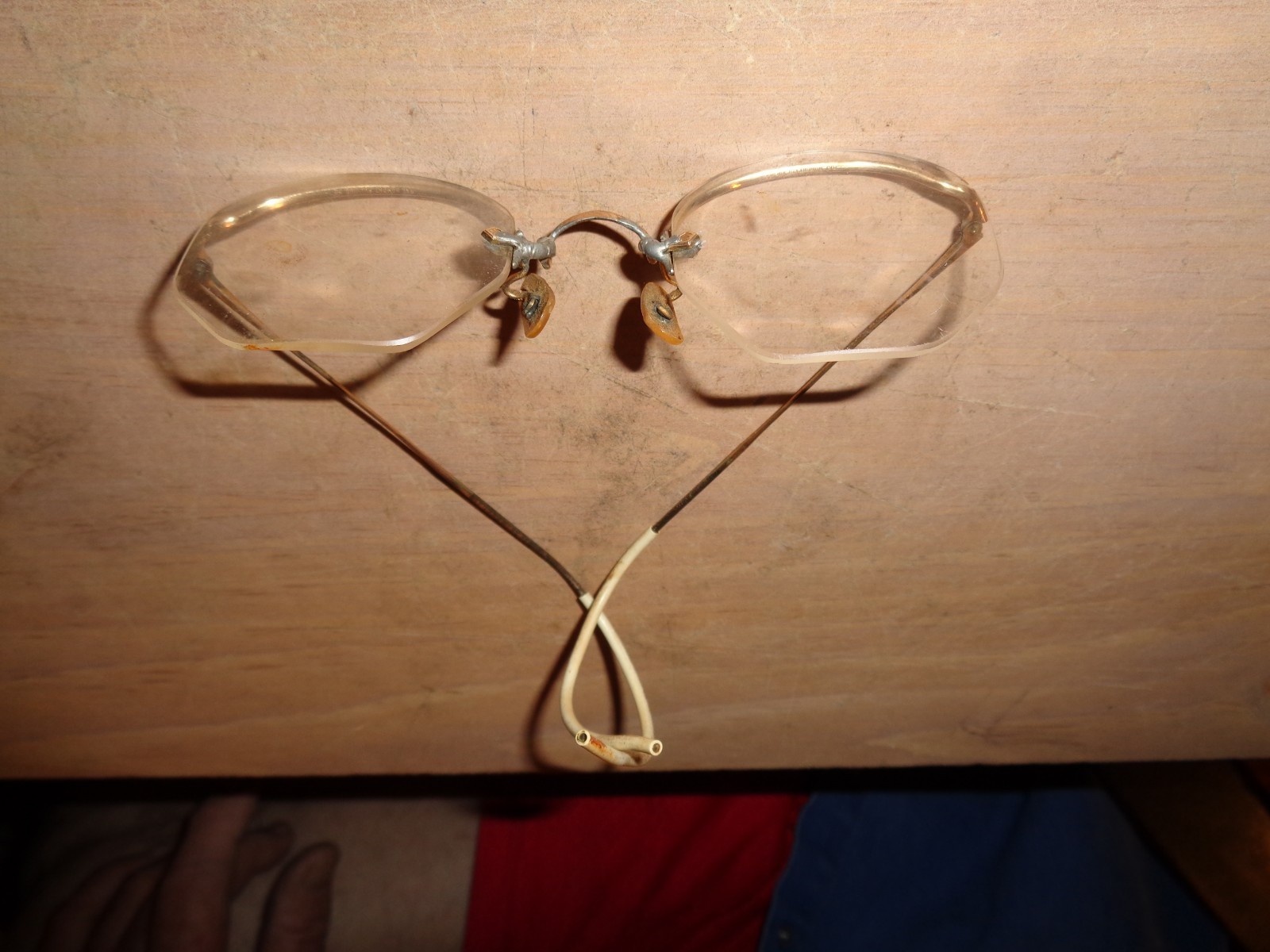 VINTAGE RIMLESS EYEGLASSES 1/10 12K GF GOLD FILLED