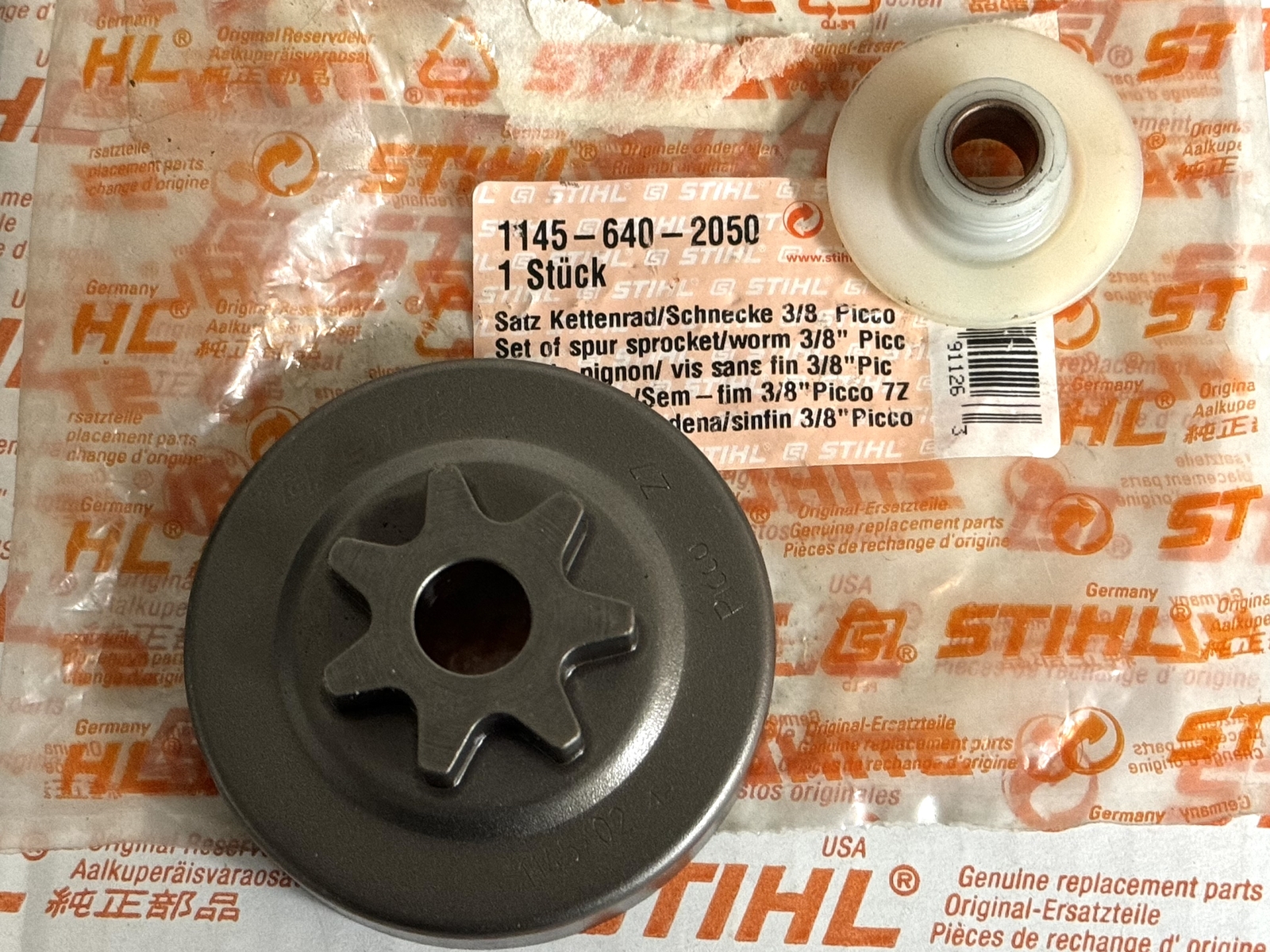 STIHL OEM SPUR SPROCKET SET 1145 640 2050 3/8